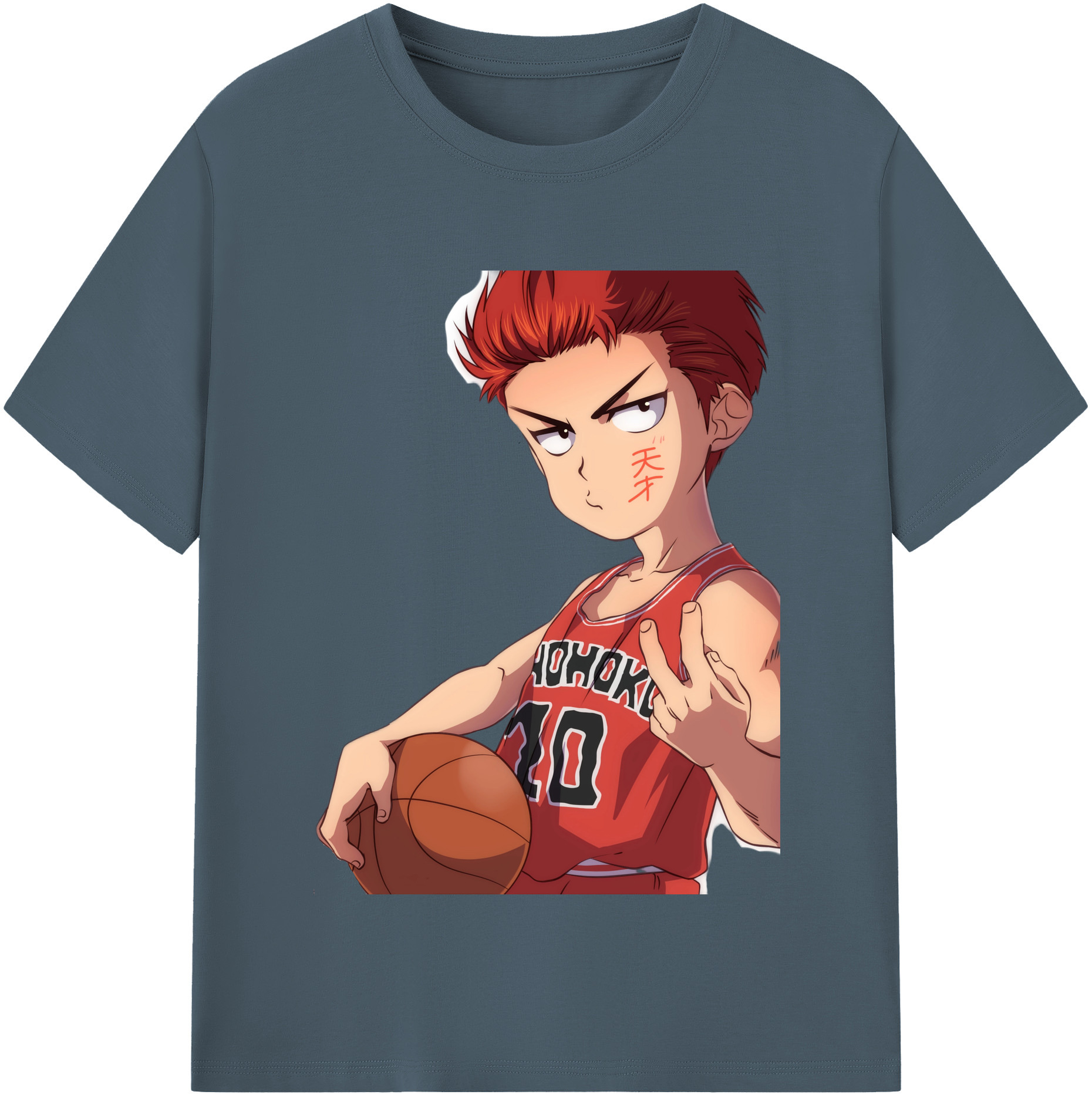 SLAM DUNK／スラムダンク 綿100％半袖Tシャツ（フロントプリント）